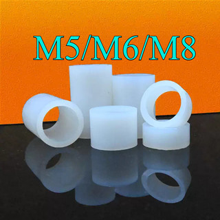 Cột cách ly ABS màu trắng, cột cách nhiệt, xi lanh nhựa, cột rỗng qua cột, cột đệm hỗ trợ, cột nâng, vỏ nylon M5 / M6 / M8 【 JYD-ZZ-Z】