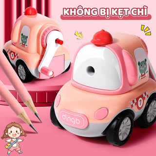 Gọt bút chì tự động hình xe ô tô cartoon ngộ nghĩnh, đồ chuốt bút chì đa năng dành cho cả bé trai lẫn bé gái