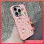 Ốp Lưng Cho OPPO A60 A54 A5i A16 A3X A3 Pro A15 A16K A15 A17 A92 A57 A3s A5s A74 A18 A31 A52 A95 A55 A38 A12 Trái Tim Tình Yêu Mèo Kitty 3D Nơ Búp Bê Vòng Tay Họa Tiết Da