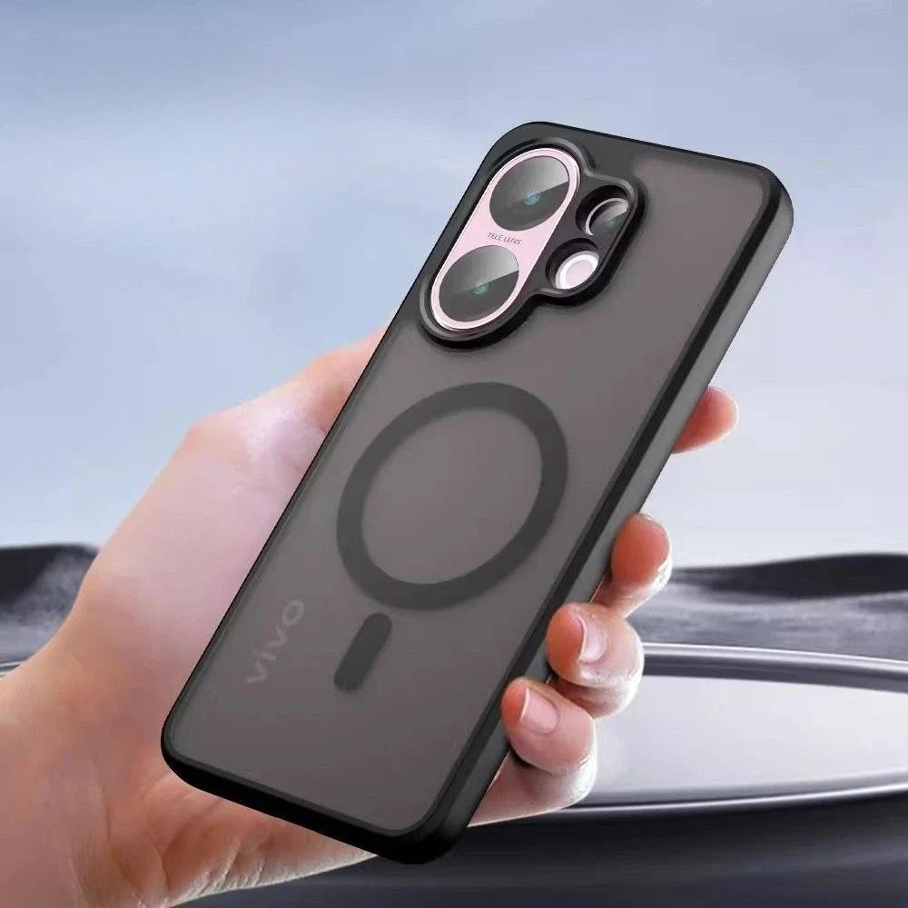 X200 FE cho Ốp điện thoại Acrylic chống sốc cho VIVO S30 Pro mini X200FE Ốp lưng cứng sạc không dây từ tính