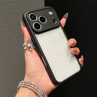 Tản Nhiệt Matte Trong Suốt Acrylic Bảo Vệ Toàn Diện Ống Kính Ốp Lưng Điện Thoại iPhone 17Promax 17pro 12 13 14 15 16 Pro Max Chống Sốc Nam Nữ Vỏ Di Động