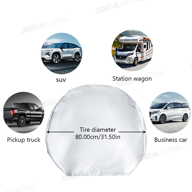 SEAMETAL Dự Phòng Lốp Xe Chống Thấm Nước Ô Tô Bảo Vệ Bánh Xe Chống Nắng Vỏ Bánh Xe Ô Tô Cho Nắng Mưa Tuyết Bảo Vệ Lốp