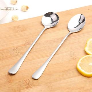 TRTR Thìa Inox Tay Cầm Dài Thìa Cà Phê Kem Khuấy Thìa Bữa Ăn Bộ Đồ Ăn Thìa Hộ Gia Đình Ăn Tối Thìa Trái Cây Nĩa VN