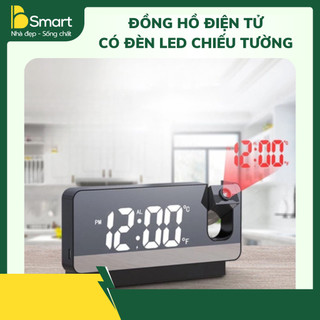 Đồng Hồ Điện Tử Để Bàn Có Đèn Led Chiếu Thời Gian Lên Tường, Làm Đèn Trang Trí Phòng Ngủ Tiện Lợi