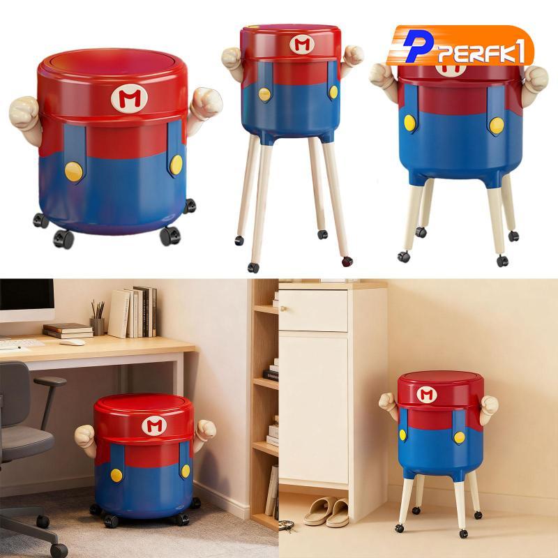 Thùng Rác Thùng Rác Và Bánh Xe Hộp Đựng Rác Trang Trí Thùng Chứa Có Nắp Thùng Rác Cho RV Văn Phòng Tại Nhà Vanity