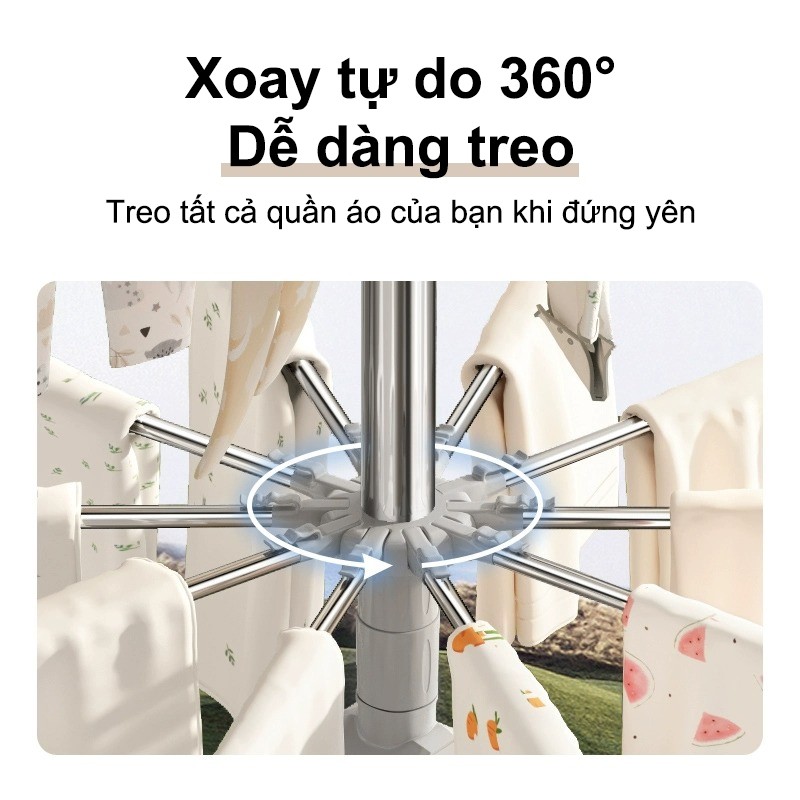 𝐎𝐥𝐢𝐟𝐞Cây Sào Phơi Quần Áo Cho Bé Giá Treo Quần Áo Inox 304 Cây Phơi Đồ Cho Bé