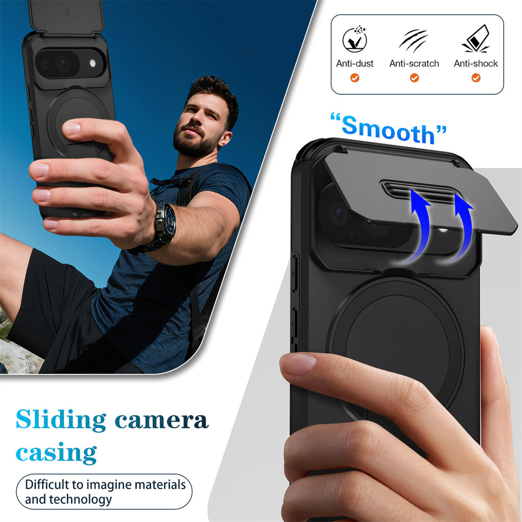Ốp Điện Thoại Cho Google Pixel 10 9 Pro XL 9A Vỏ Bảo Vệ Chống Sốc Chắc Chắn Sạc Vô Hình Đứng