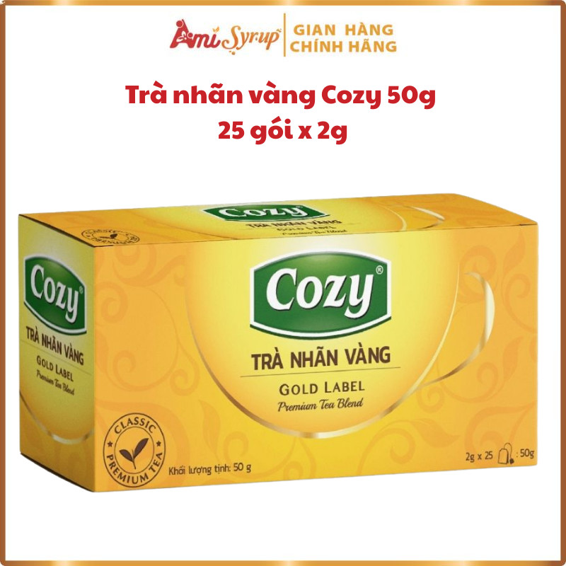 Trà nhãn vàng Cozy 50g Gồm 25 gói x 2g, Hương Vị Sâu Lắng Từ Vùng Trà Việt