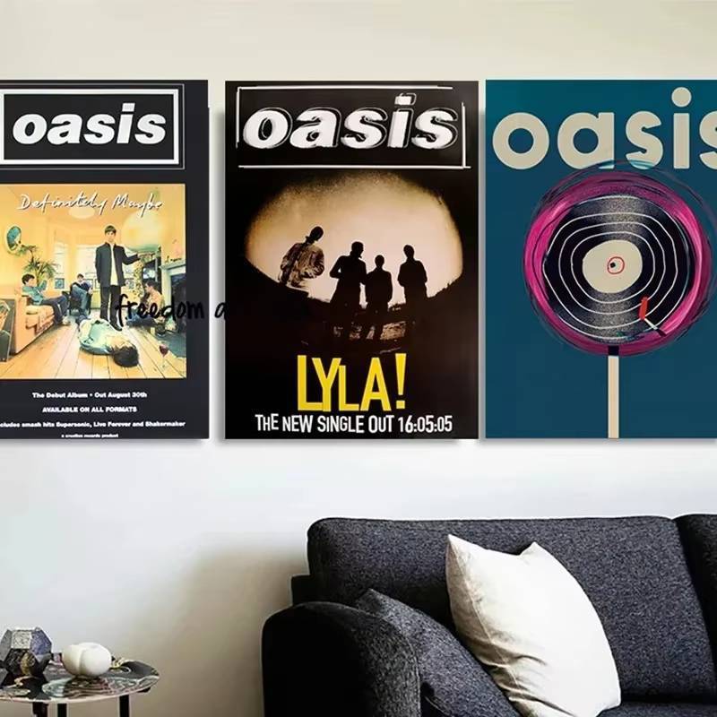 Tranh Canvas Cổ Điển Oasis Ban Nhạc Hóa Học Trang Trí Nhà Nghệ Thuật Poster