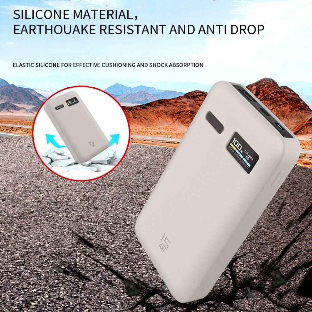 YMIFI Silicone, Bảo vệ chống sốc mềm, Vỏ bảo vệ di động chống bụi màu trơn chất lượng cao cho Du lịch CUKTECH No.15 AIR 15000mAh 100W