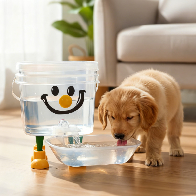 Đài Phun Nước Tự Động 5L Cho Thú Cưng - Bình Trong, Bát Chống Tràn, Dễ Tháo Rời, Nước Luôn Sạch