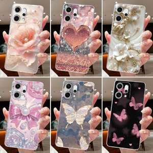 Ốp Điện Thoại Cho Oppo Reno14 / Reno 14F / Reno 14 Pro Hoa Bướm Bảo Vệ Vỏ Mỏng Reno14 Pro F Trong Suốt Silicon Mềm TPU Cover