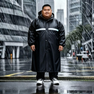 Áo mưa oversize chống nước có mũ, phản quang, phù hợp moto ngoài trời