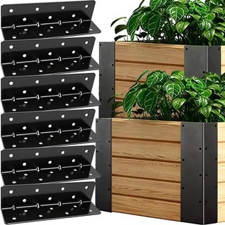 Nẹp góc sắt gia cố lớn bền bỉ - 90° Giá đỡ hình chữ L để xây dựng giường trồng trong vườn & chậu trồng ngoài trời