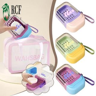 Hộp xà phòng hai lớp di động - Phụ kiện tắm du lịch bằng nhựa đầy màu sắc