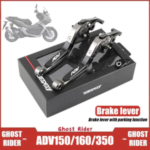 Dành Cho Xe HONDA ADV150 ADV160 Cần Phanh Có Thể Điều Chỉnh Có Khóa Đỗ Xe CNC Nhôm Tay Lái Đòn Bẩy
