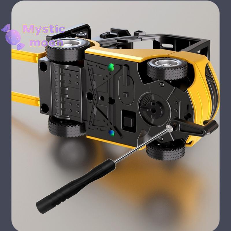 [Mystic] Xe điều khiển từ xa 2.4GHz 1:64, xe nâng RC hợp kim nhỏ, nâng/hạ hàng, kèm hàng phía sau