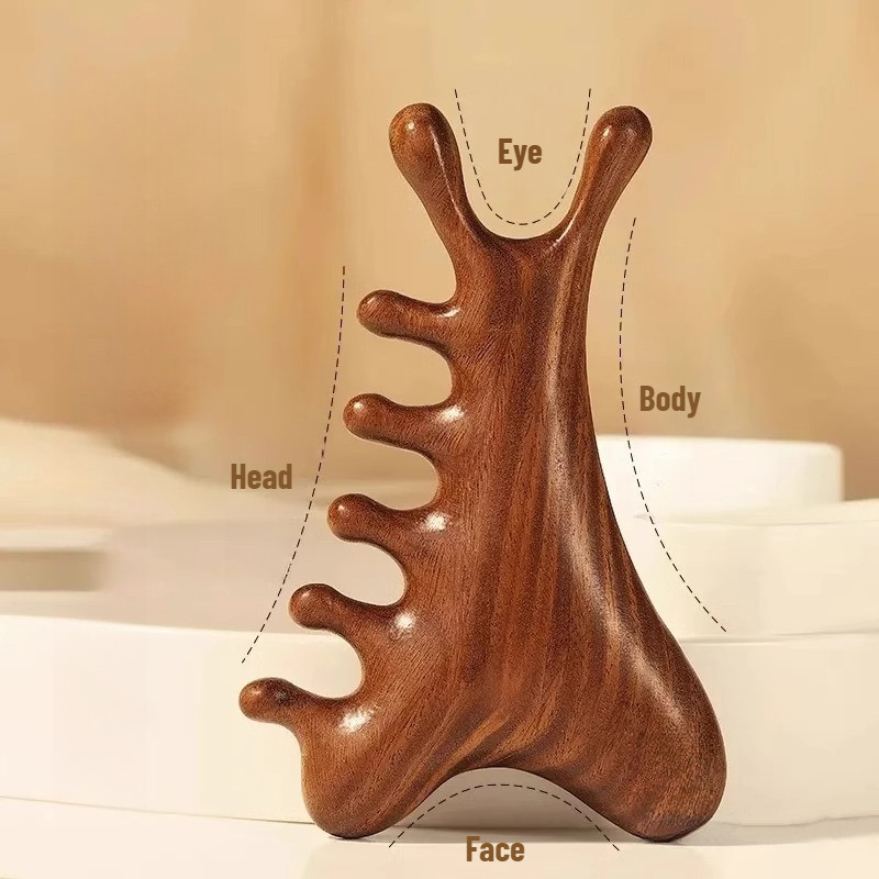 Lược Massage Da Đầu Răng Rộng Chải Tóc Thư Giãn Cạo Gội Kinh Tuyến Chống Tĩnh Điện Chăm Sóc Tóc Đa Năng