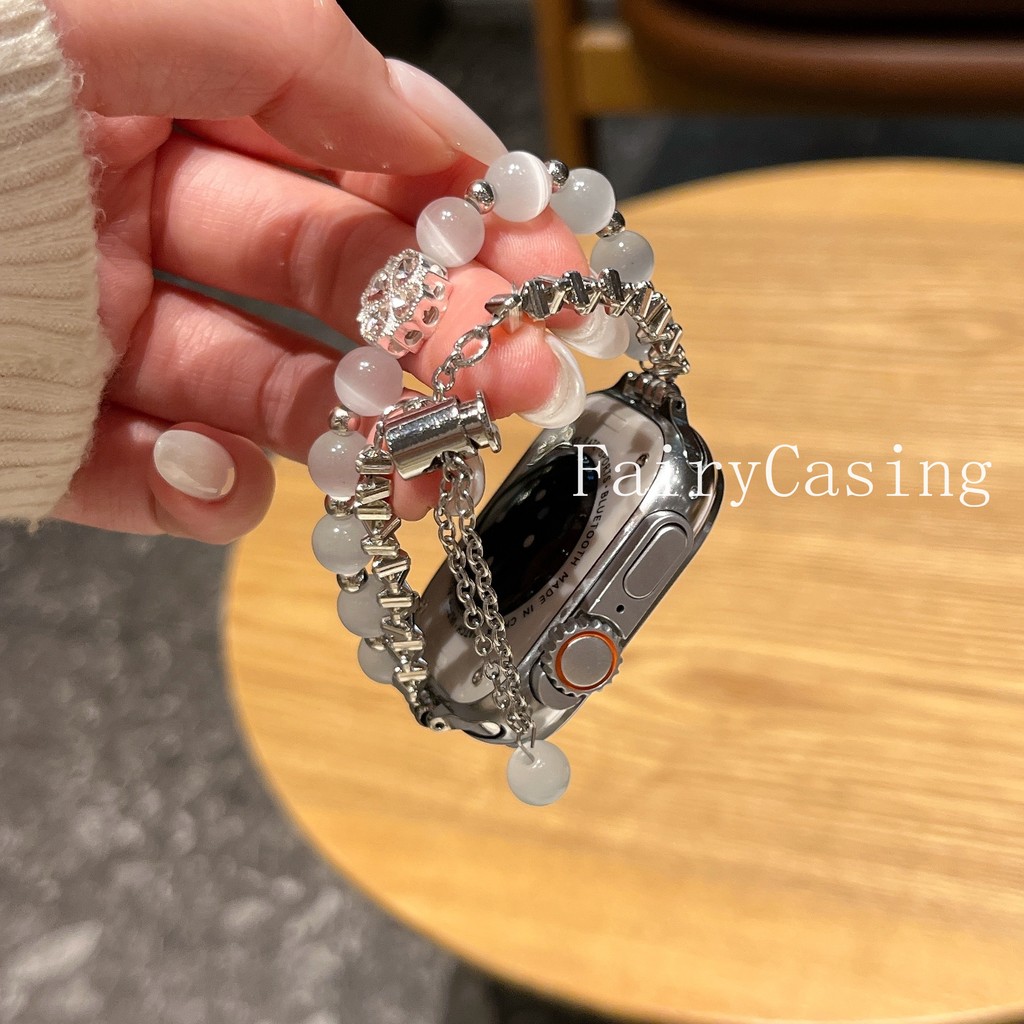 Dây đeo mắt mèo cho Apple Watch 49mm 38 40 44 45mm 46mm 42mm 41mm Vòng tay iWatch series 11 10 9 8 7 3 SE ultra 2-3 Dây đeo