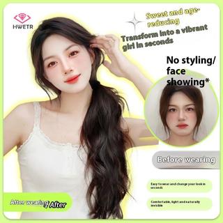 HWETR - Giả tóc đuôi ngựa tự nhiên cho nữ, thoáng mát và co giãn với dây buộc thấp, phù hợp hàng ngày