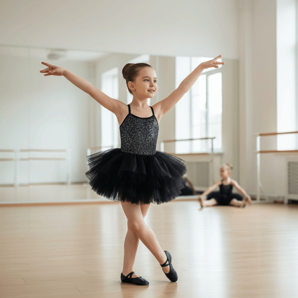 FLAZEA Bé Gái Ballet TuTu Đầm, Váy Ba Lê Trẻ Em Lông Tơ Sequin, Trang Phục Khiêu Vũ Chuyên Nghiệp Đầm Hoàng Tử Mềm Đầm Ballerina Cổ Tích Chấm Điểm