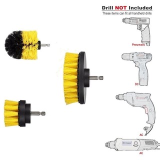 【Hỷ】3pcs/set Bộ Đầu Bàn Chải Gắn Máy Khoan - Dụng Cụ Vệ Sinh Nhà Cửa Thông Minh chải khô chải sàn (Không bao gồm máy)