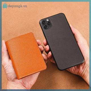 Deyangk Da Màu Trơn Ví Nhỏ Dành Cho Nữ Ngắn Đơn Giản Ví Nữ Có Nút Siêu Mỏng Thẻ Tín Dụng Túi Đựng Tiền Xu VN