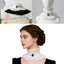 ONE Victoria Punk Ren Cổ Trang Trí Cổ Đứng Ruffle Cổ Áo Cho Halloween