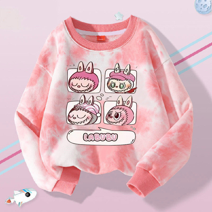 ​Áo nỉ trẻ em Xuân Thu Tie-Dye Size hàng đầu 90-140​ LMO5