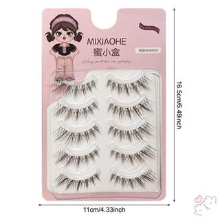 5 Cặp Nhẹ Có Thể Tái Sử Dụng Dải Mi 3D Khối Lượng Dải Tự Nhiên Mi Cung Cấp Hiệu Ứng Chất Lượng Salon