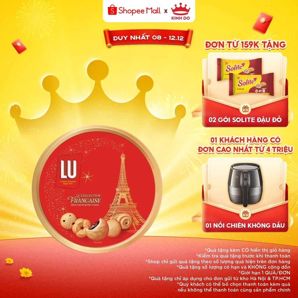 [CÓ TÚI GIẤY] Bánh Quy Bơ Thập Cẩm Công Thức Pháp LU Hộp 720G