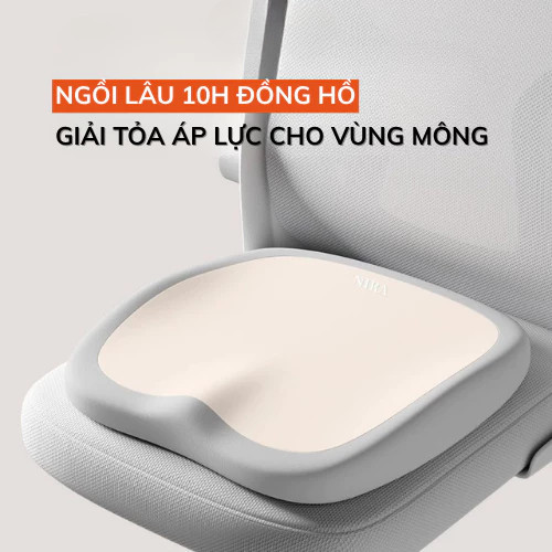 Đệm Ngồi 3D Công Thái Học Cao Su Non Hỗ Trợ Hông, Dáng Ngồi Chuẩn, Giảm Mỏi Lưng