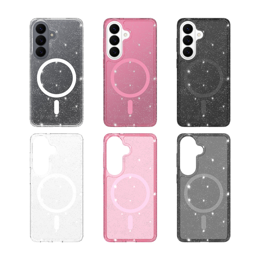 Ốp Điện Thoại Từ Tính Lấp Lánh Bán Trong Suốt Cho Samsung Galaxy S26 S25 FE Ultra Plus Chống Trầy Xước Chống Rơi Chống Vàng Thời Trang Đơn Giản