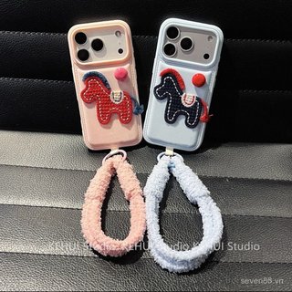 Ốp Điện Thoại Thích Hợp Cho iPhone X XS XR XSMAX 11 12 13 14 15 16 17 Pro max Plus Air Dễ Thương Ba Chiều Thêu Pony Chống Sốc Chống Sốc Vỏ Bảo Vệ Tất Cả