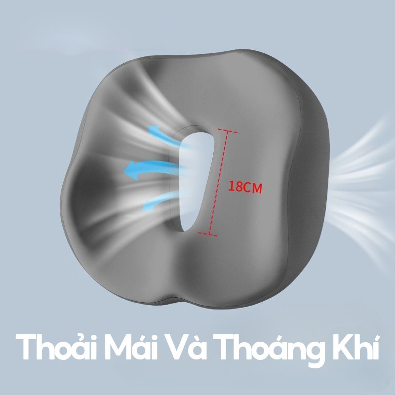 Đệm Ngồi Văn Phòng,Thiết Kế Công Thái Học 3D Bằng Mút Nhớ Hình,Phù Hợp Cho Nhân Viên Văn Phòng,Sinh Viên Và Tài Xế