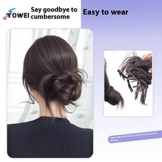 YOWEI Mở Rộng Đuôi Ngựa Thấp với Tóc Giả và Hoa Bud - Phù hợp cho Nữ