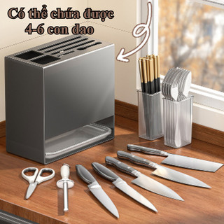Kệ Để Dao Kéo Nhà Bếp Treo Tường Đa Năng - để bàn, Hợp kim thép carbon không gỉ, Không khoan đục
