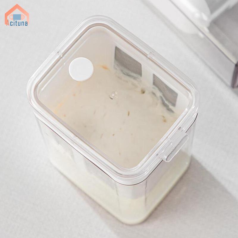 1800ml Sữa Chua Máy Làm Lưới Mịn Thép Không Gỉ Lọc Thực Phẩm Sàng Hộp Đựng Cho Nước ép Trái Cây Sữa Chua Hy Lạp