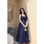ĐẦM JEAN 2 DÂY MAXI NHÚN BYJOLIE