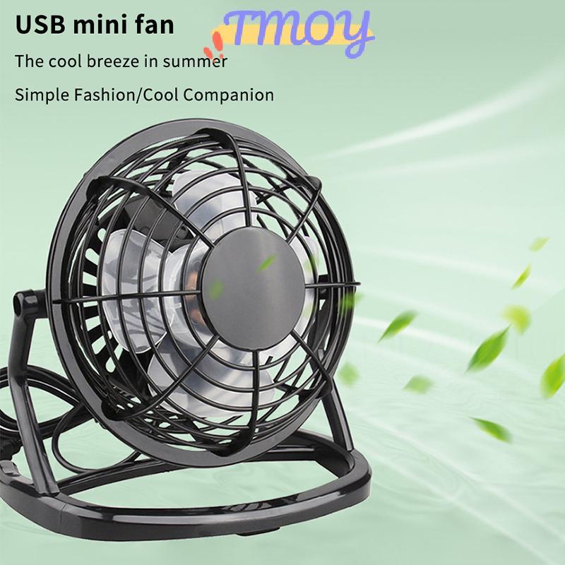 TMOY Xoay 4 Inch USB Để Bàn Mini Làm Mát Im Lặng Quạt Cho Văn Phòng Laptopputer Notebook PC Mùa Hè Máy Làm Mát Không Khí TMOY