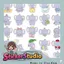 Set Sticker Chú voi con cute Chống Nước Dán Laptop Vali Mũ Bảo Hiểm Sổ Tay