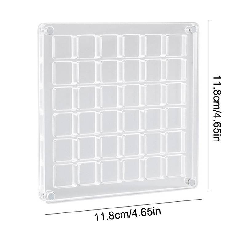 AN.MART 36 / 64 / 100 Lưới Hộp Bảo Quản Đậu Vàng Nhỏ Acrylic Chuyển Vàng Mặt Dây Chuyền Ngăn Hộp Bộ Sưu Tập Chống Oxy Hóa Hộp Trưng Bày Vỏ Biển Từ Tính VN