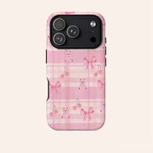 Gấu Hồng Anh Đào Thích Hợp Cho iPhone 17ProMax 16Pro 15 11 12 13 14 xs XR 17Air Vỏ Bảo Vệ Hai Lớp Chống Sốc BGZJ