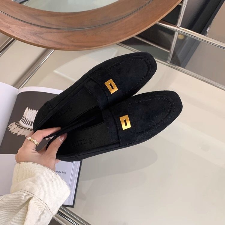 Giày Lười Nữ Vintage Chống Trượt Dễ Phối Đồ Công Sở Style Hàn Quốc