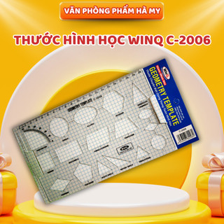 Thước Nhựa Dẻo Hình Học WinQ C-2006 – Thước Kẻ Kỹ Thuật Siêu Bền, Vạch Chia Sắc Nét, Chống Gãy Vỡ