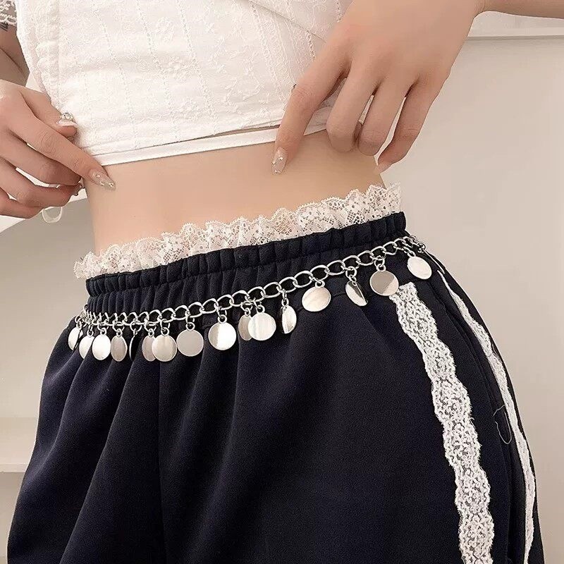 Dây đeo thắt lưng cổ điển bằng kim loại bạc phong cách mới Thắt lưng phong cách dân tộc Bohemian cao cấp