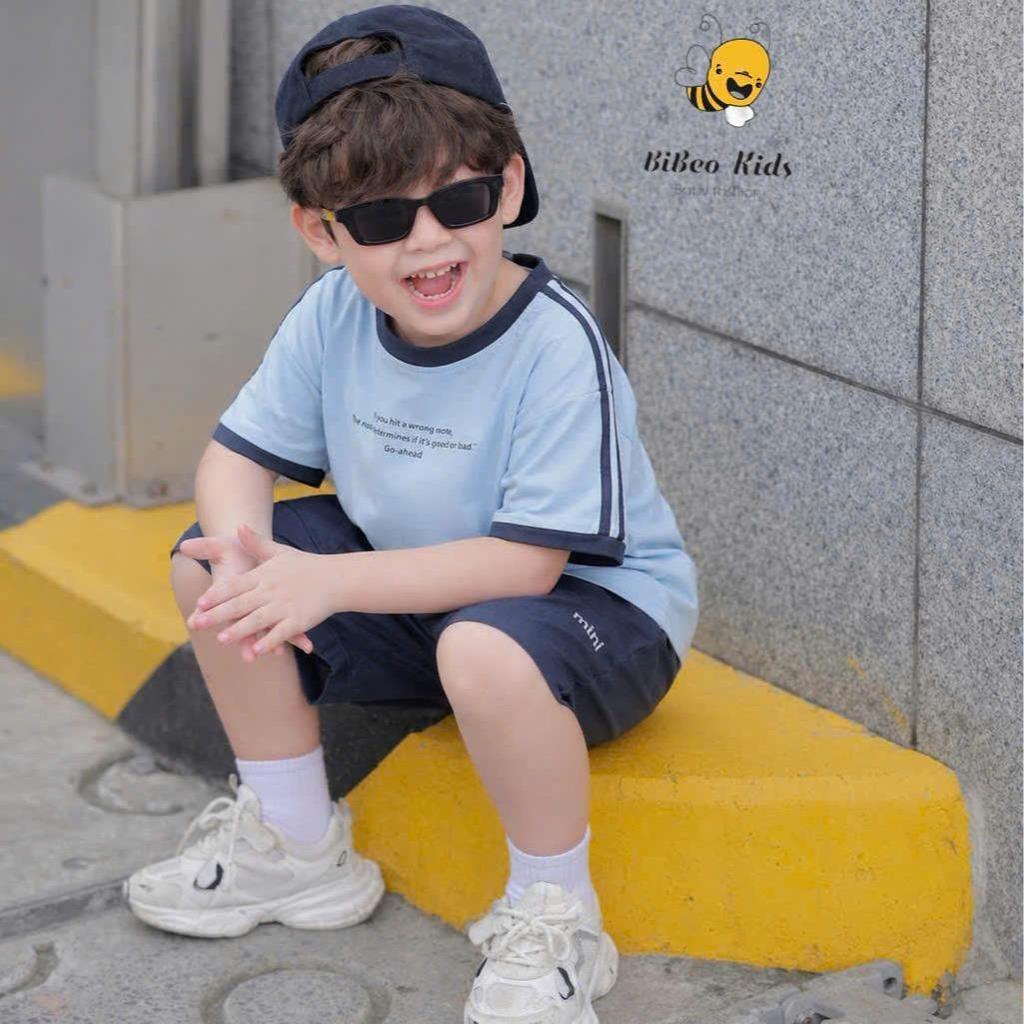 [BiBeo Kids]Bộ quần áo cộc tay RAGLANG MINI quần KAKI áo chất COTTON 4 chiều siêu co giãn
