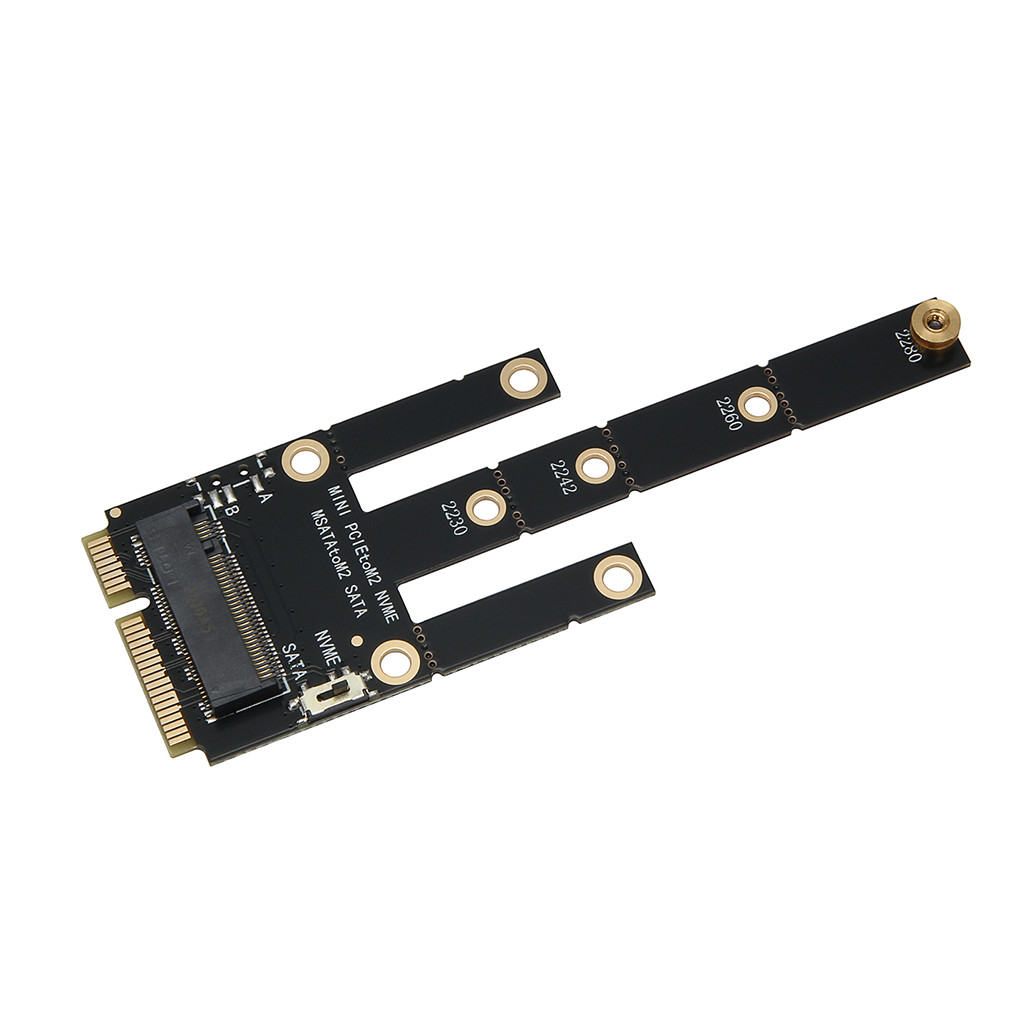 JMT 2in1 Mini PCI-E / mSATA Sang M.2 M Key NVME / B + M Key SATA SSD Adapter Card Cho M.2 NVME / SATA 2230 2242 2260 2280 SSD