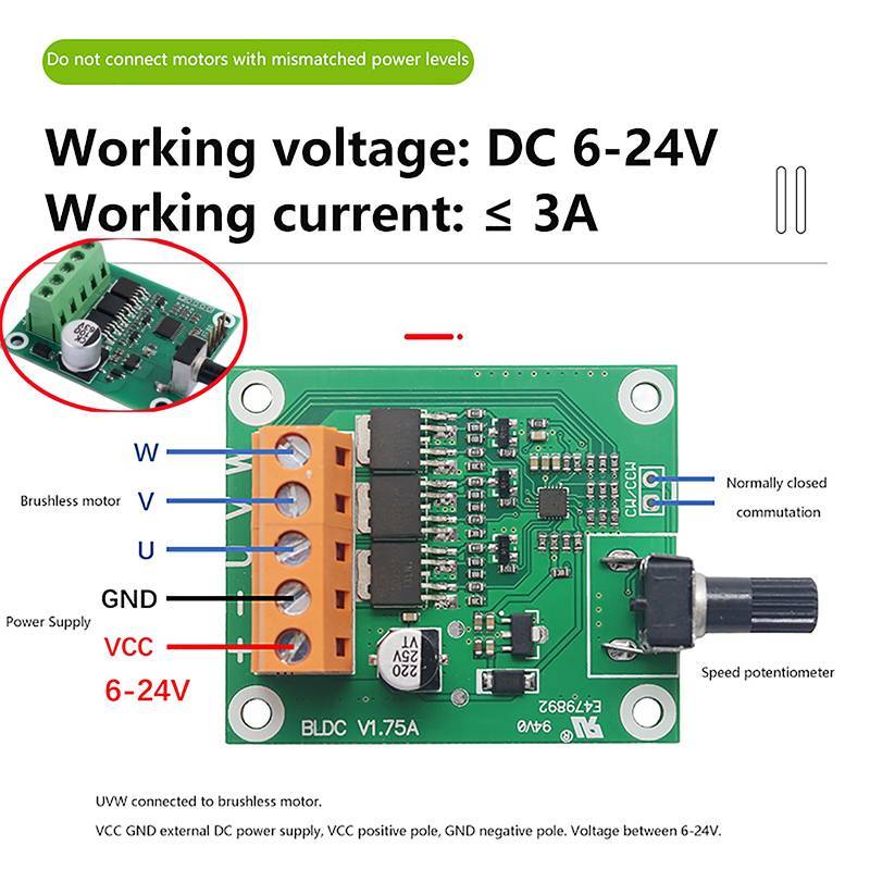 XUAN Chất Lượng Cao Dc Không Chổi Than Động Cơ Ban Điều Khiển 6V12V24 Volt CD Ổ Quạt Động Cơ Thống Đốc DIY Phụ Kiện VN