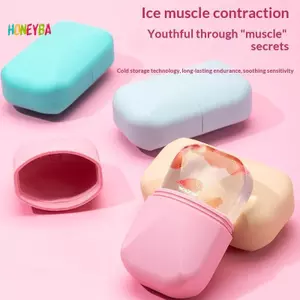 < Honeyba > Con lăn mặt băng lạnh để làm săn chắc da và trẻ hóa mắt Dụng cụ làm đẹp cho gia đình đẹp